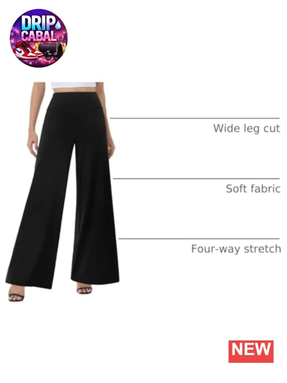 Wide Leg Palazzo Pants for Women High Waist Casual Lounge Flow Pants Stretchy